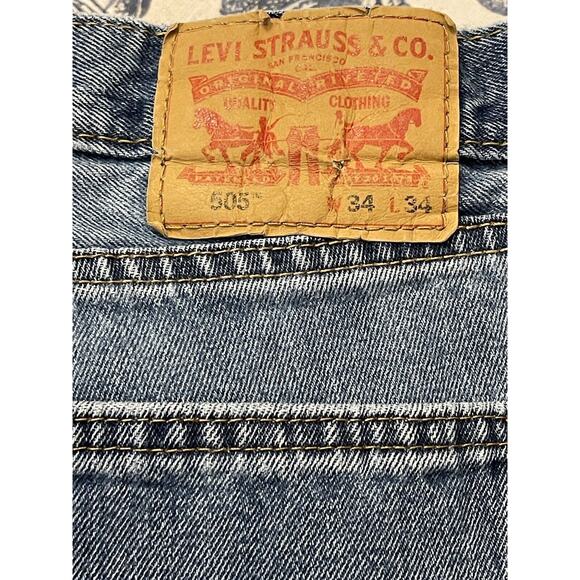 Levi's 505 Size 34 Jeans - Blue Demim - Picture 2 of 10